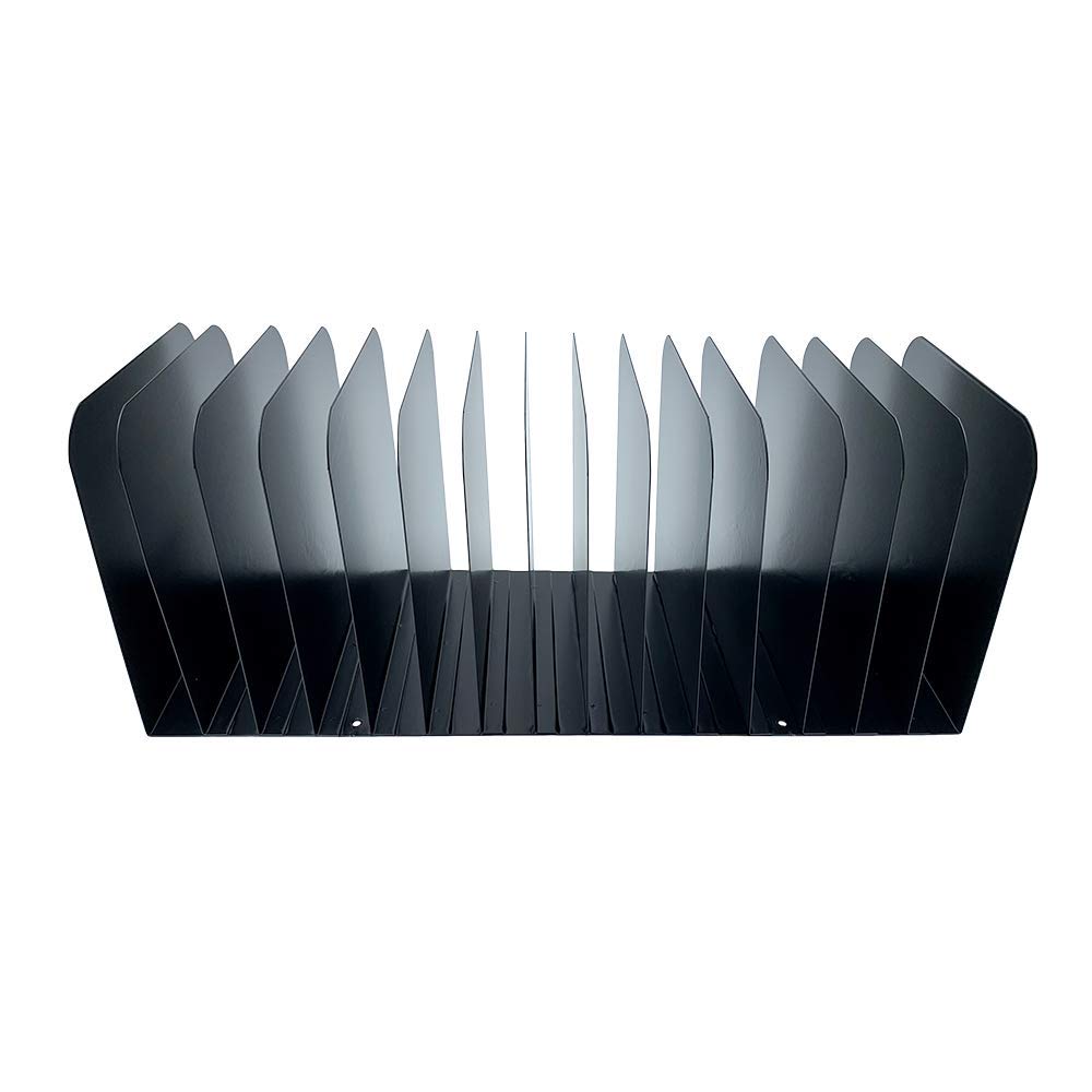 HURON Book Rack 2 Tier Metal 29inx20inx10.25in
