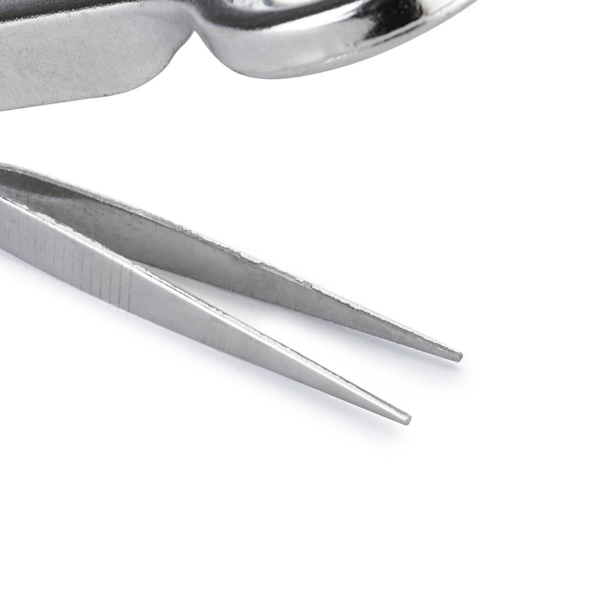 Huron Tweezers, Round End, with Magnifier