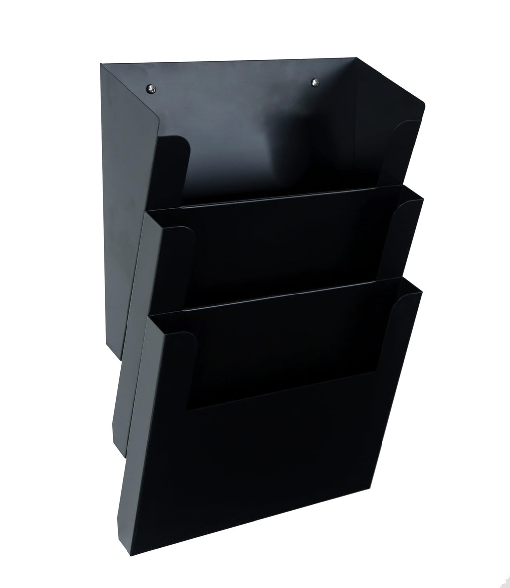 HURON Wall Sorter 3 Tier Blk