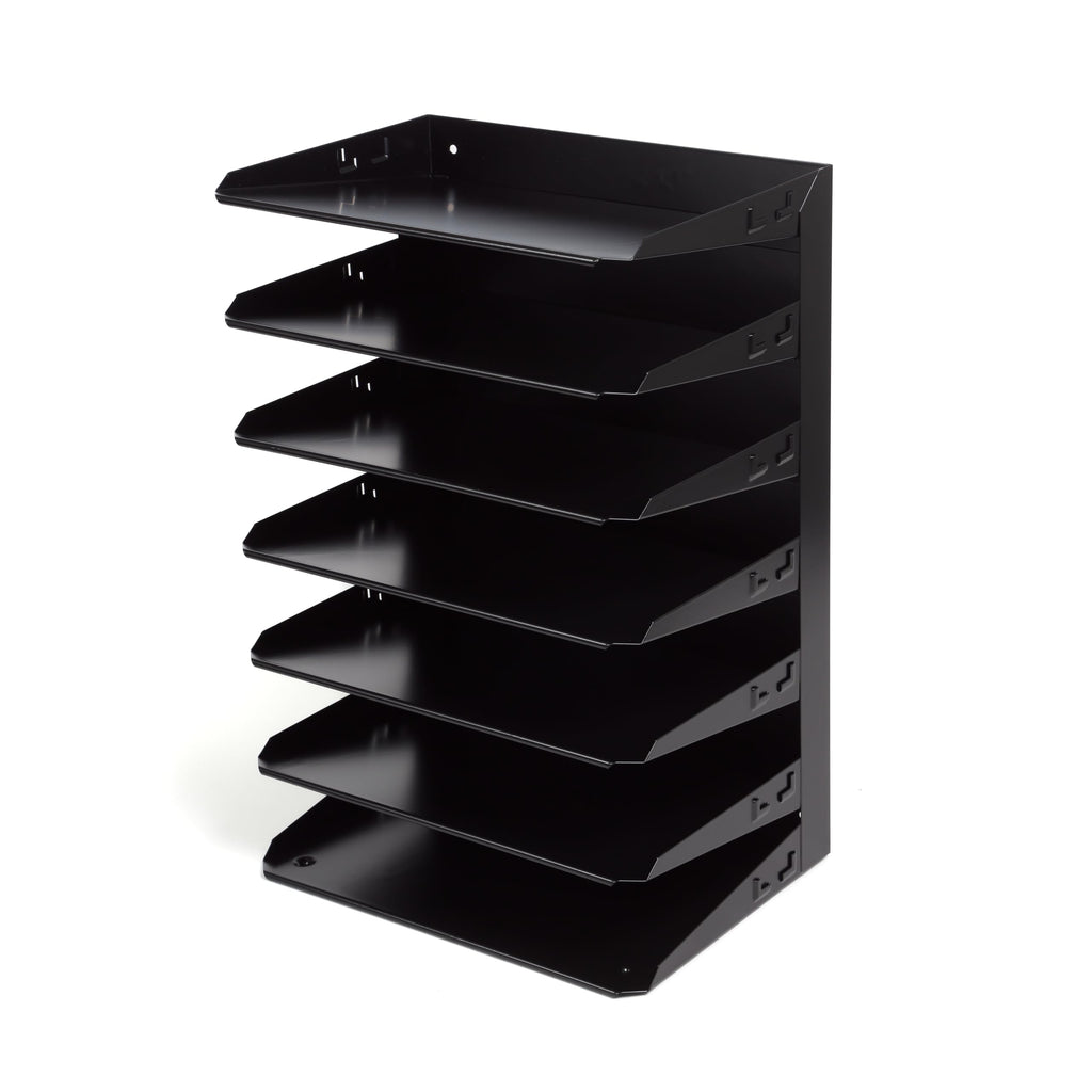 Huron Organizer Horizontal 7 Slot, Black Steel