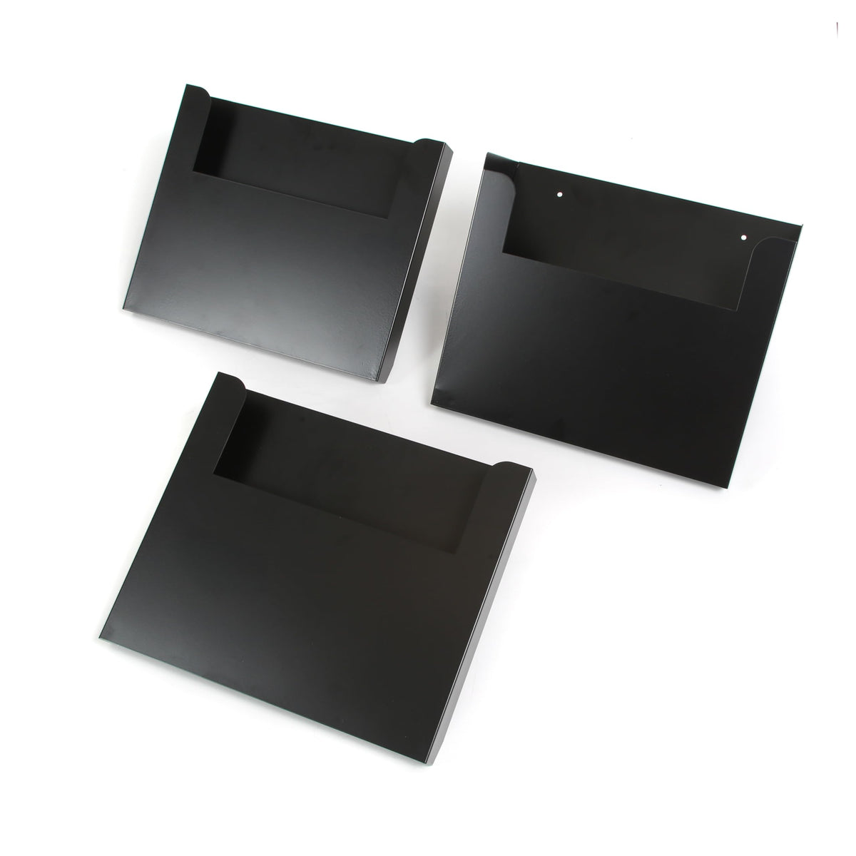 HURON Wall Mail Pocket, Black Metal