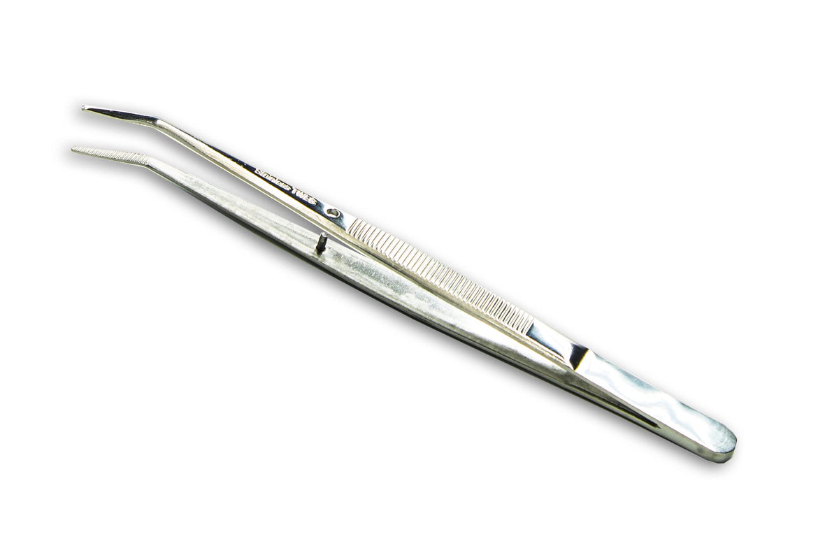 HURON Tweezer, 6in Curved Fine Point