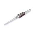 HURON Tweezers, Cross-lock Slotted Round End, 6.5in