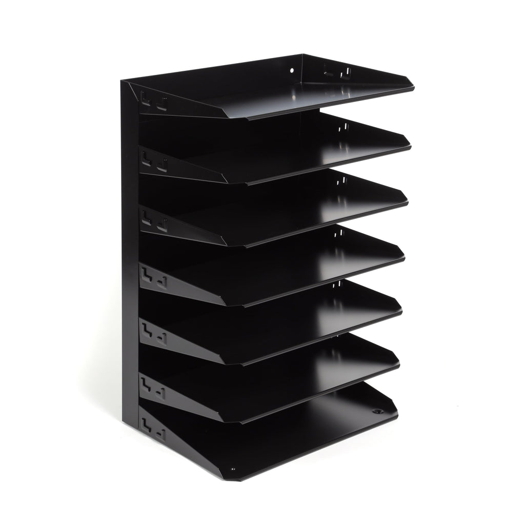 Huron Organizer Horizontal 7 Slot, Black Steel