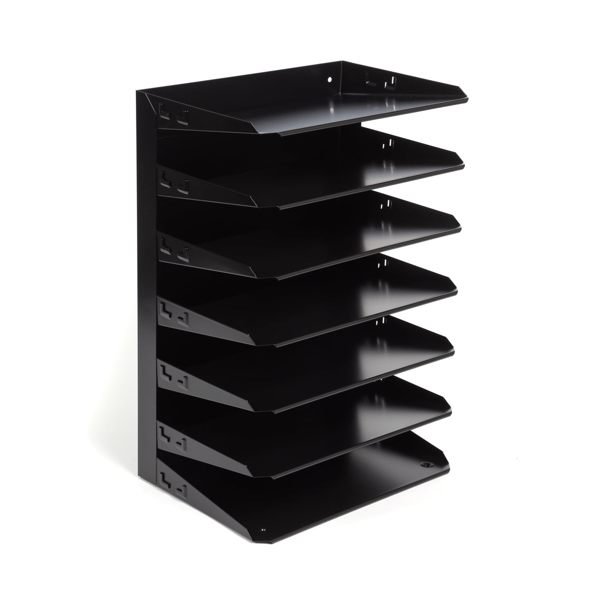 Huron Organizer Horizontal 7 Slot, Black Steel