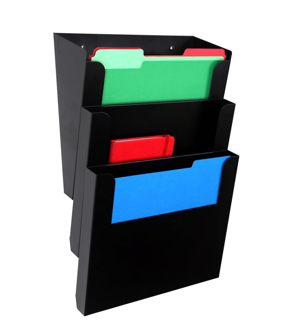 HURON Wall Sorter 3 Tier Blk