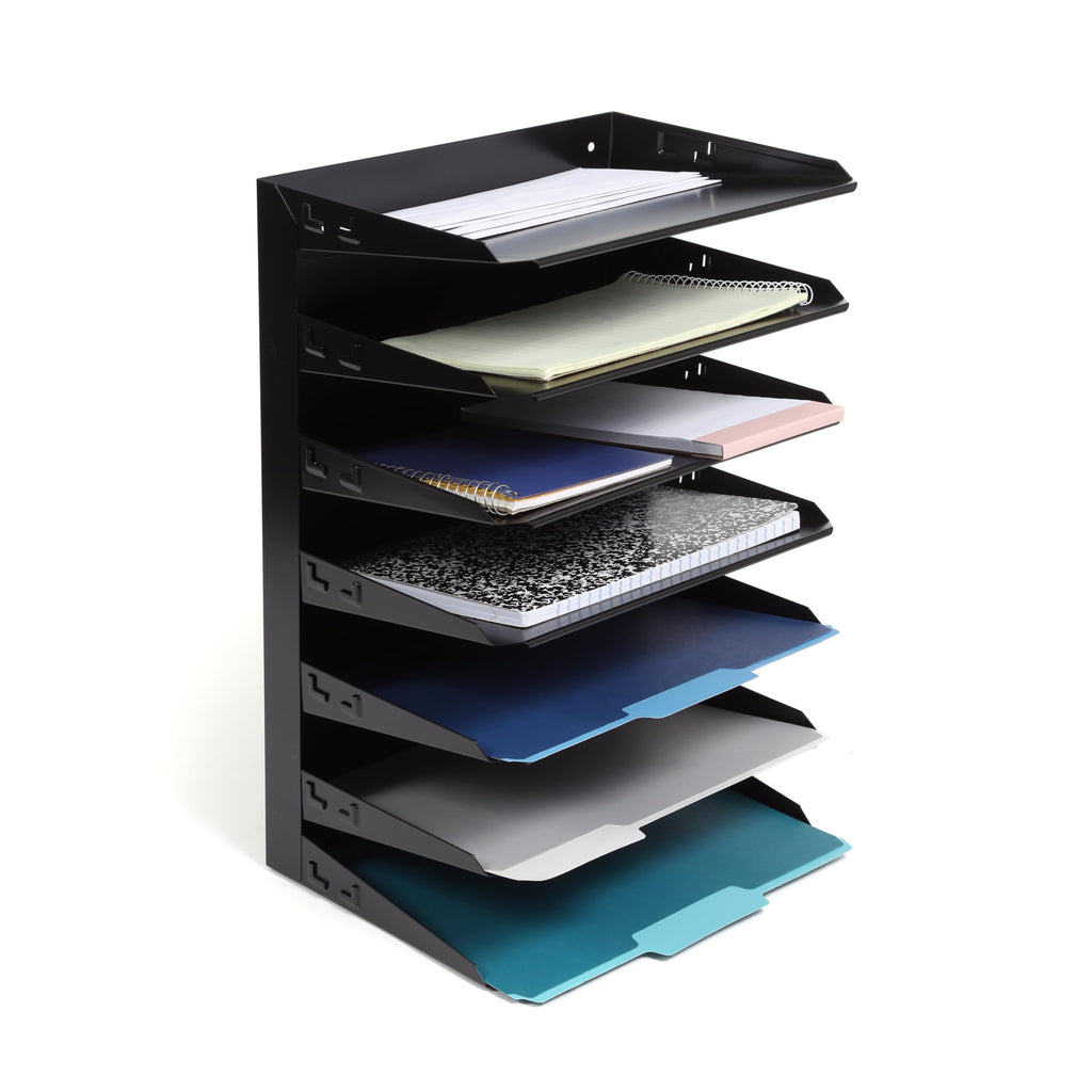 Huron Organizer Horizontal 7 Slot, Black Steel
