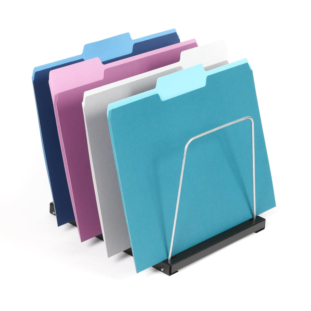 HURON Steel Wire Adjustable Vertical Desk File Organizer Sorter 4 Or 8 Slot - You Choose (4-slot Wire)