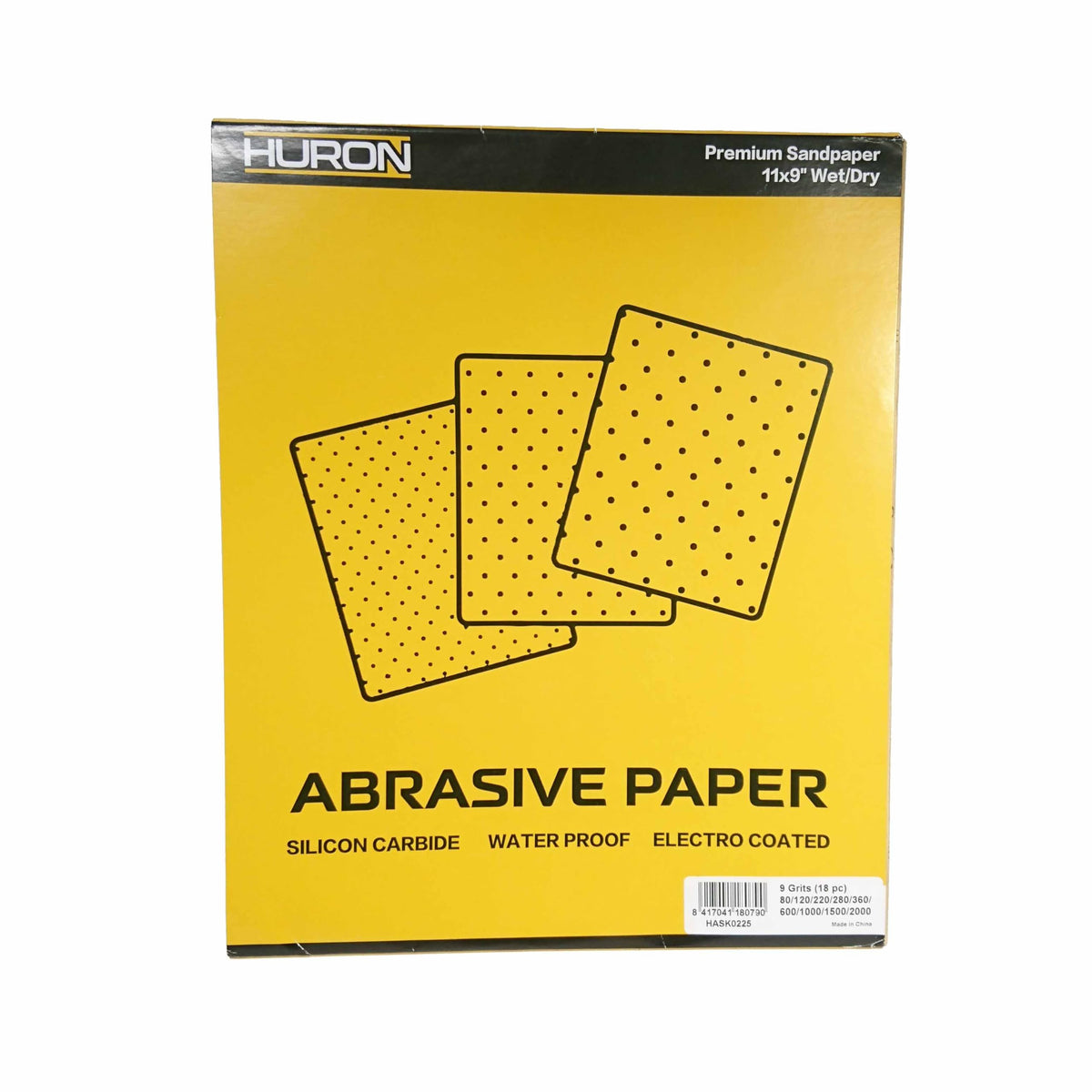 HURON Premium Sandpaper 11x9 Wet/Dry 220 Grit