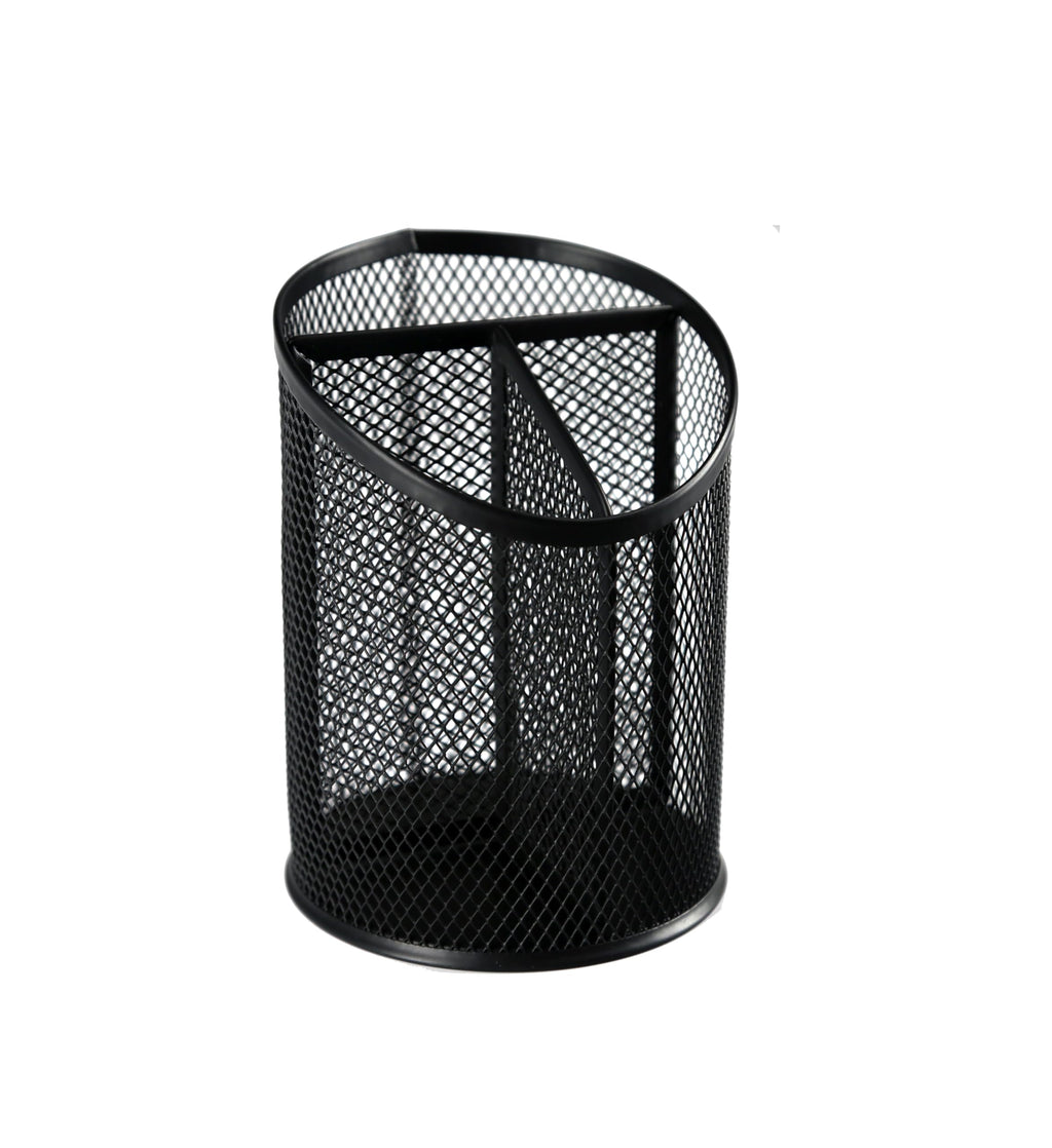 HURON 3-compartment 5 3/4in Pen And Pencil Holder
