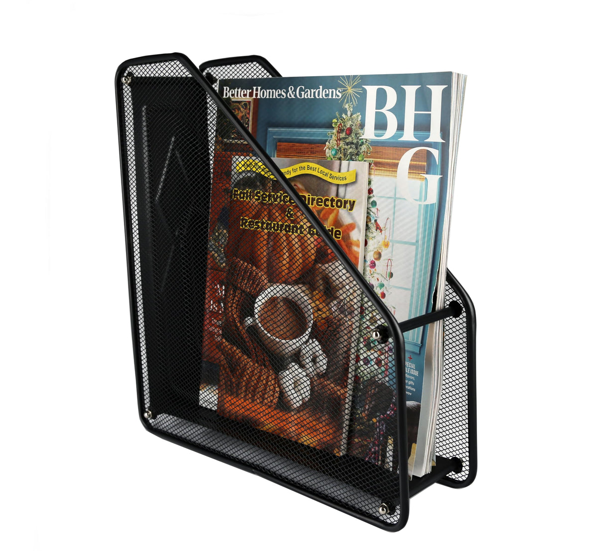 HURON Mesh Magazine Storage Holder