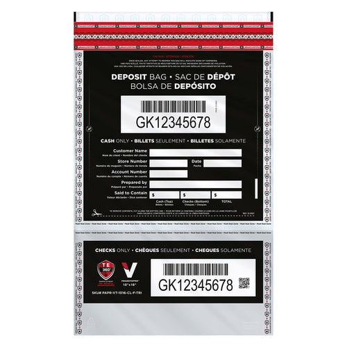 Fraudstopper Level 4 10x16 Twin Clear Tamper Evident Bag