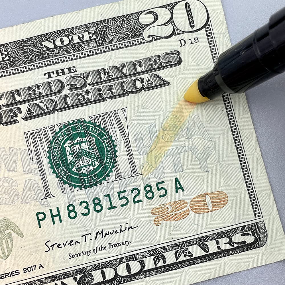 HURON Counterfeit Money Detector Pen Marker 5pc Fake Dollar Bill Currency Check Tester