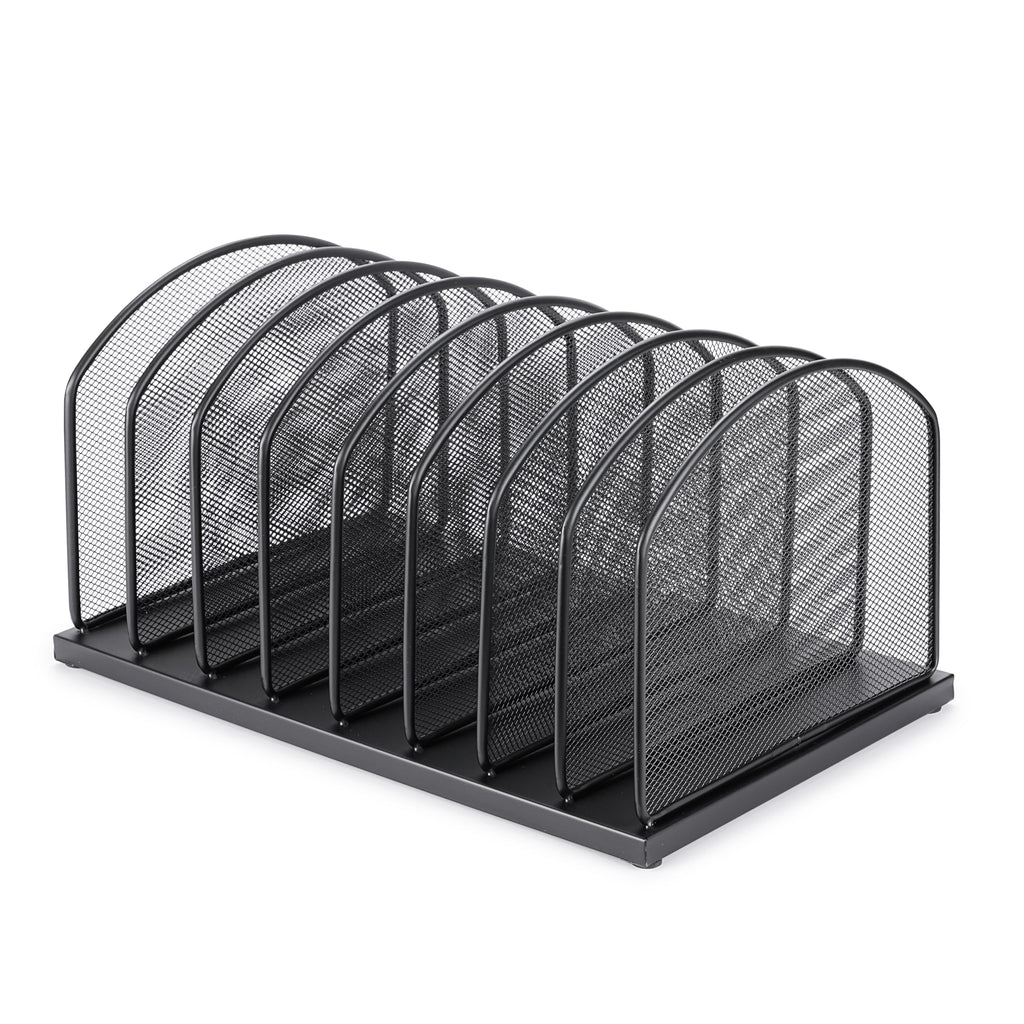 HURON 8-slot Vertical Mesh Organizer, Black
