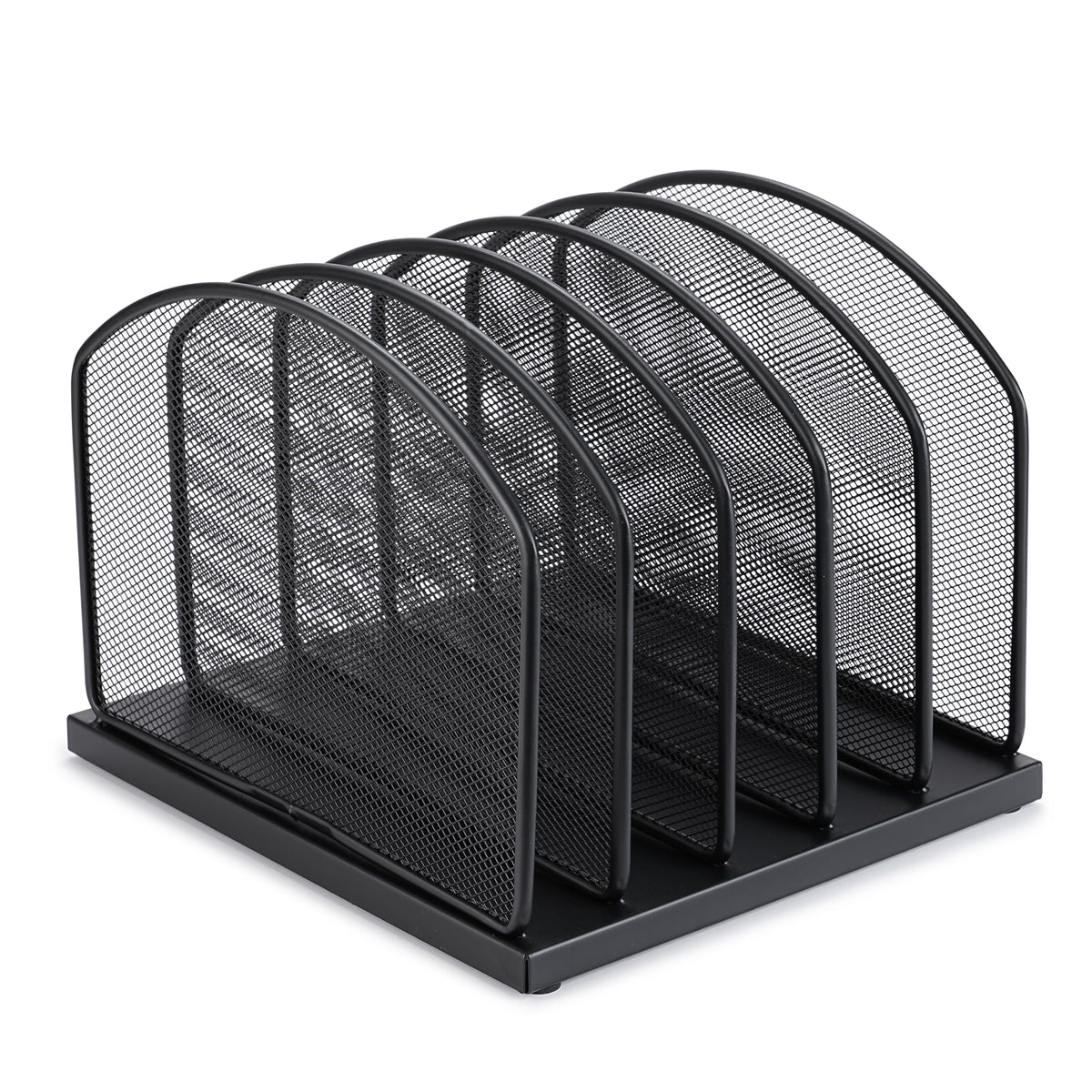 HURON 5-slot Vertical Mesh Organizer, Black