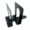 HURON Non-Skid Steel Bookends, 5 Inch, Black